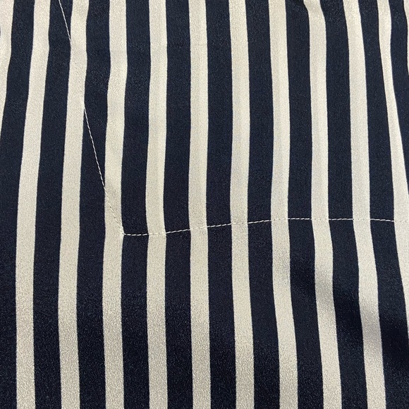 New York & Company - Long Sleeve Navy Blue and White Stripes Blouse (NWT) - Picture 4 of 7